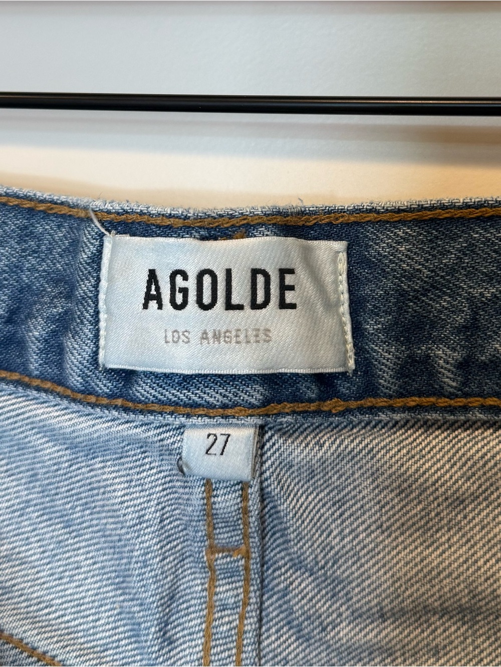 Agolde Light Wash Wide Leg Jeans - Picture 9 of 11